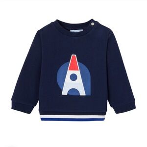 JACADI PARIS Fleece Sweatshirt, Midnight Blue
